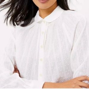 LOFT Clip Henley White Size L